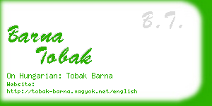 barna tobak business card
